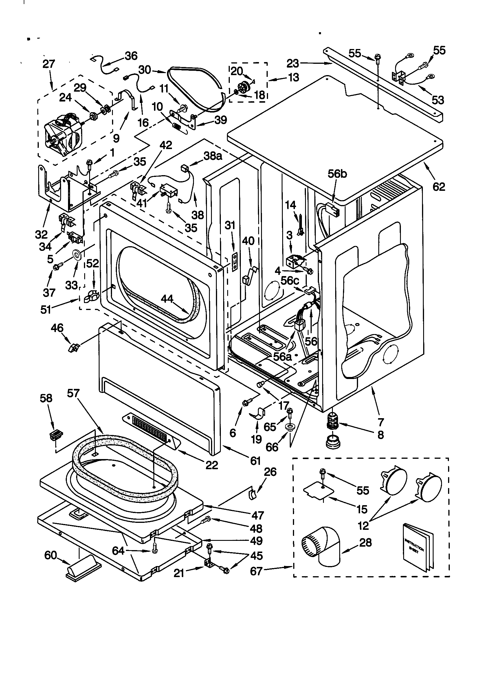 Upper cabinet/front panel