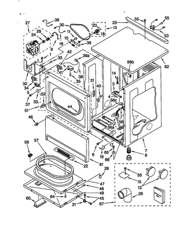 Upper cabinet/front panel