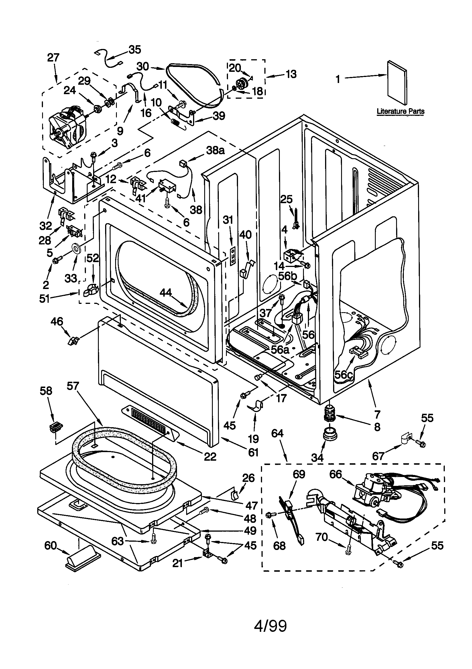 Lower cabinet/front panel