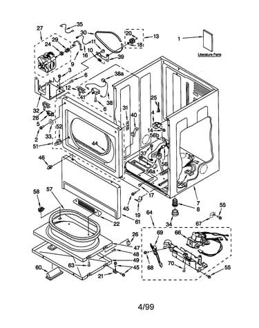 Lower cabinet/front panel