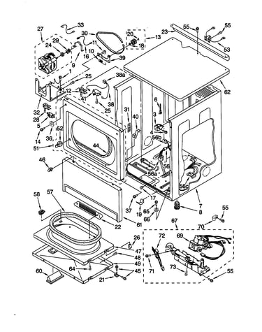 Upper cabinet/front panel