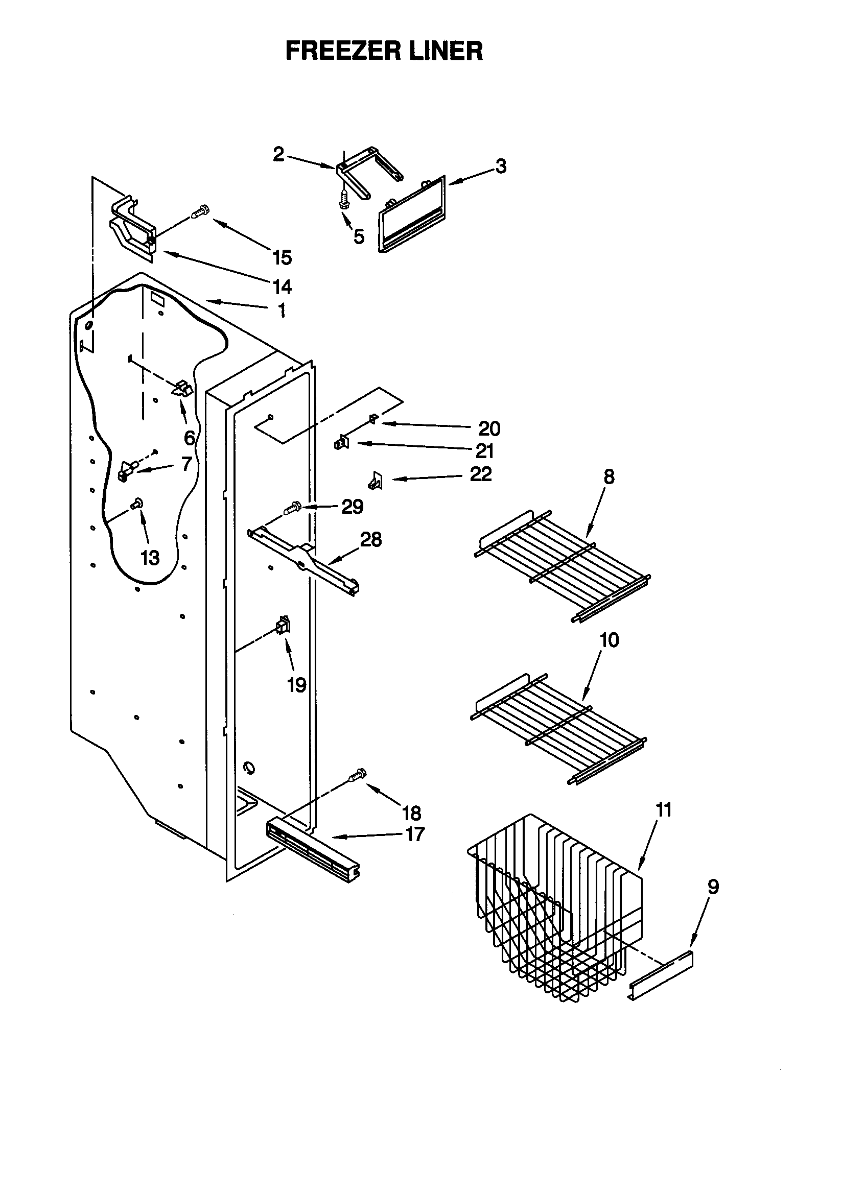 Freezer liner