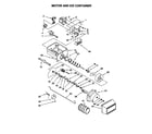 Kenmore 10659282990 motor and ice container diagram