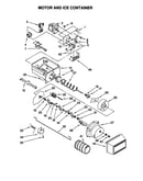 Motor and ice container
