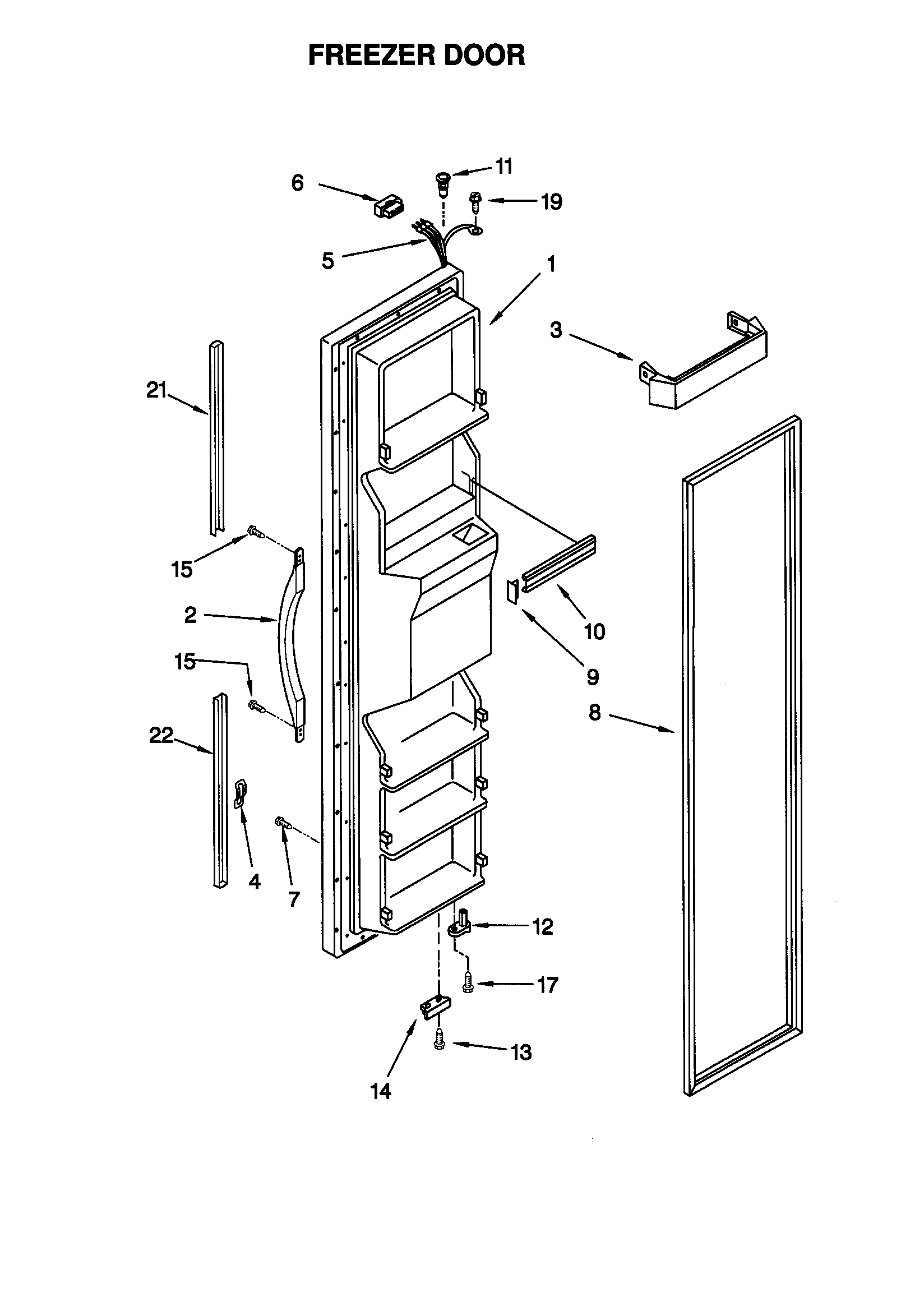 Freezer door
