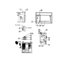 Carrier 51QDD212300 window mount & thermostat diagram