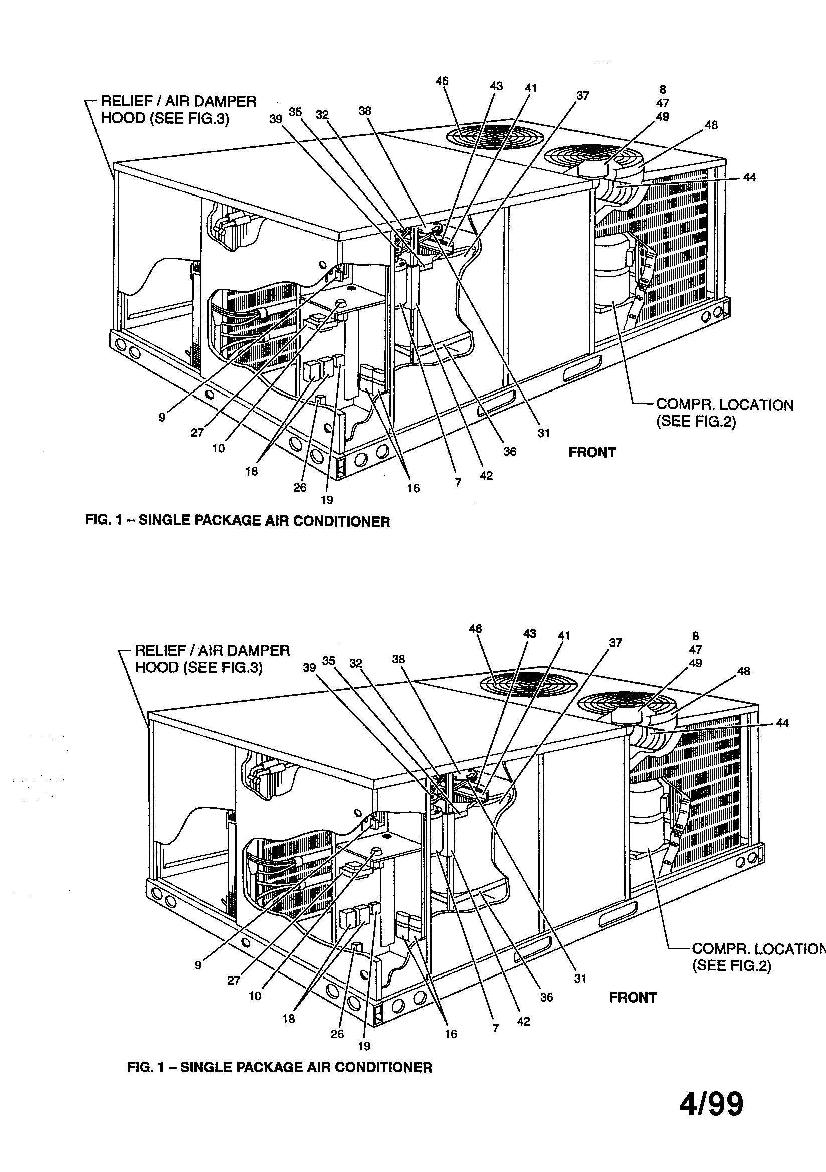 Single package air conditioner