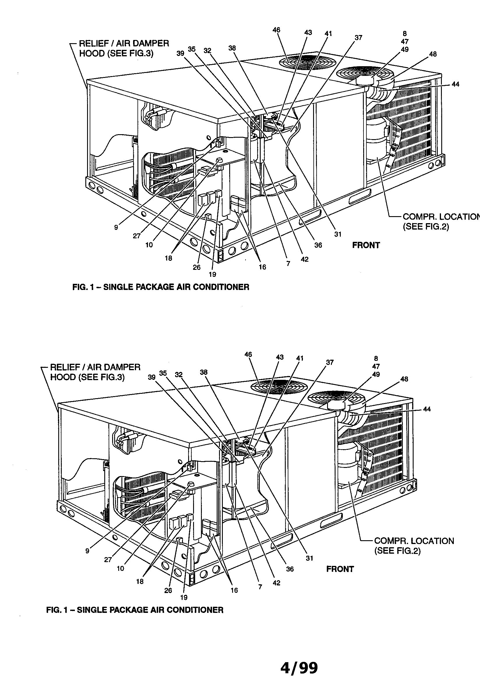 Single package air conditioner