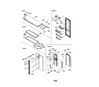 Amana SBDE21VPE-P1317201WE refrigerator/door trim/handles diagram