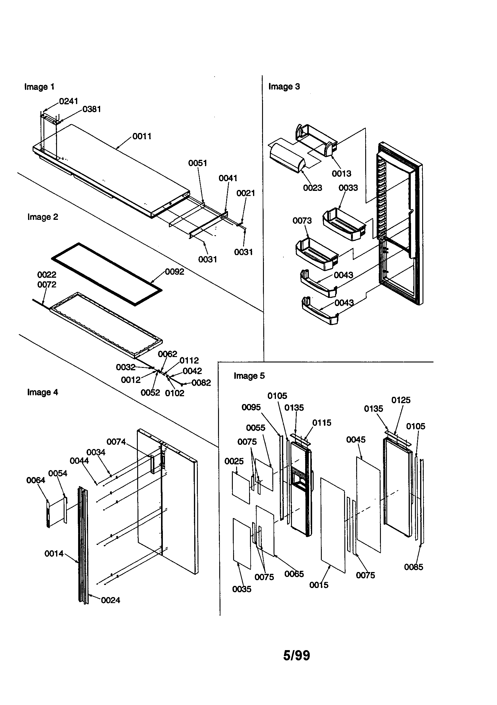 Refrigerator/door trim/handles