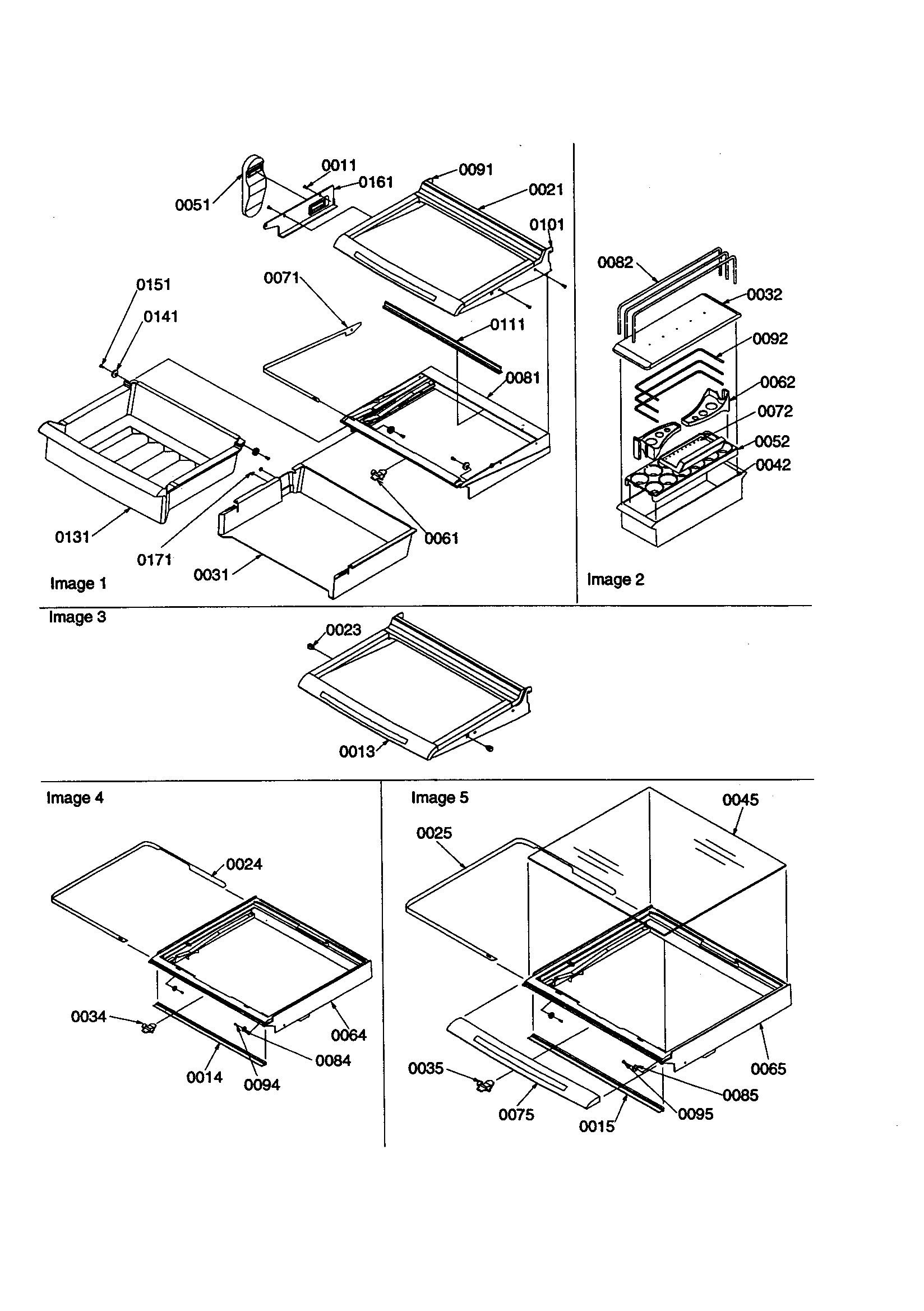 Deli/shelves/criper/accessories