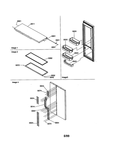 Refrigerator/door trim/handles