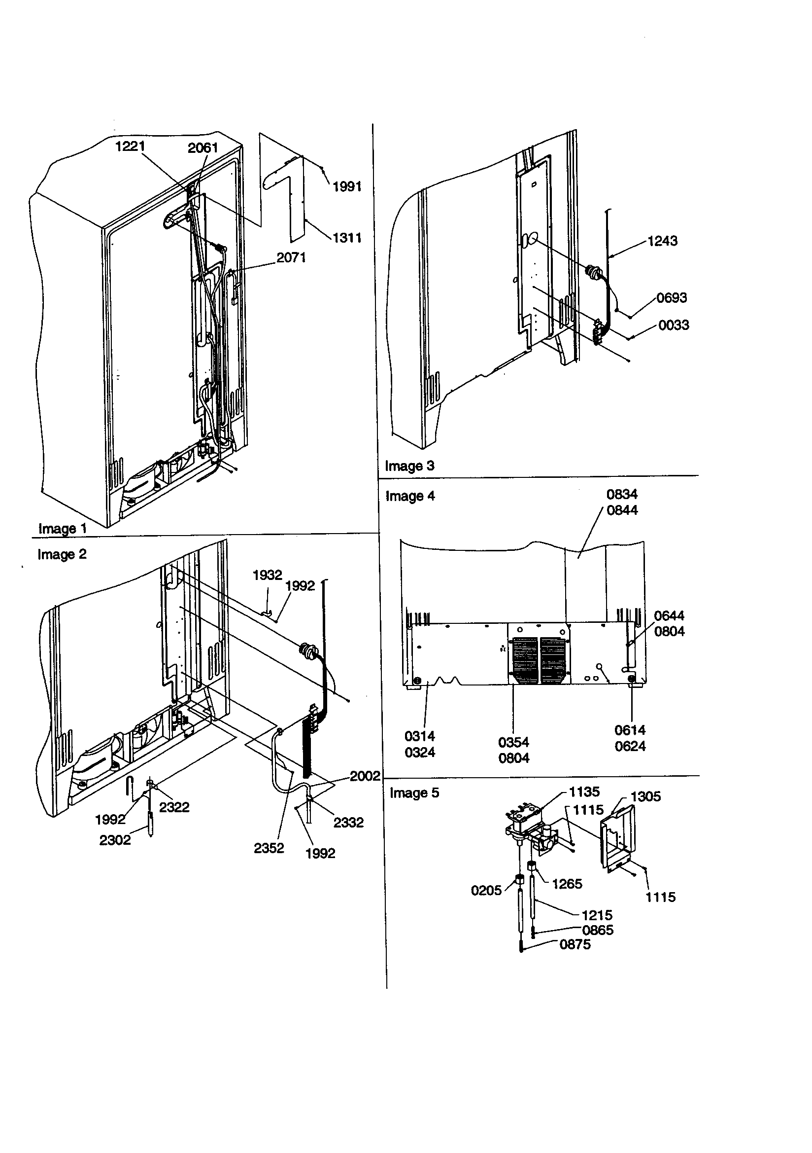 Cabinet back/water valve