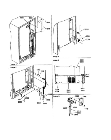 Cabinet back/water valve