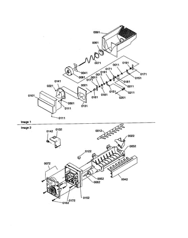 Ice bucket auger/ice maker