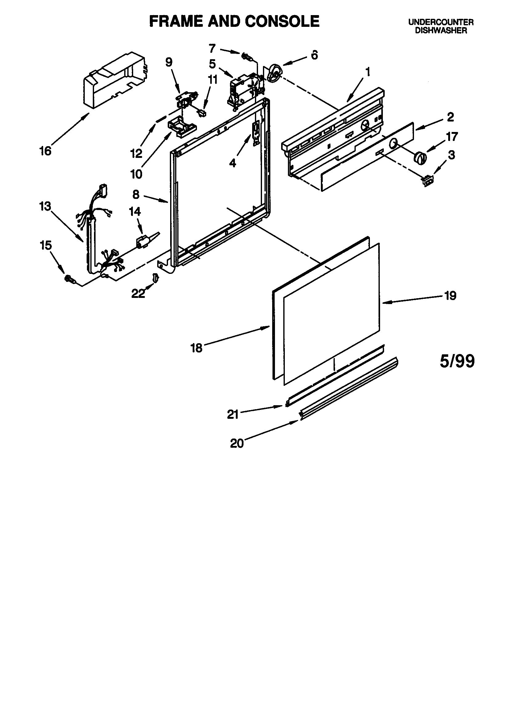 Frame and console