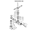Whirlpool DU400CWGW0 pump and spray arm diagram
