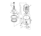 Whirlpool LCR5232HQ0 agitator, basket and tub diagram