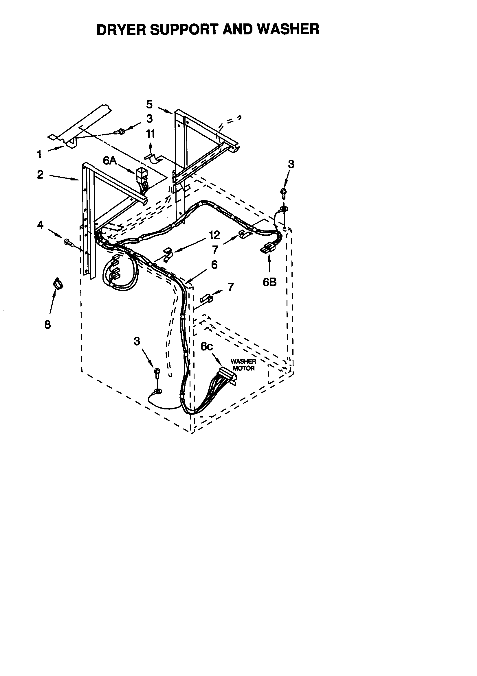 DRYER SUPPORT AND WASHER