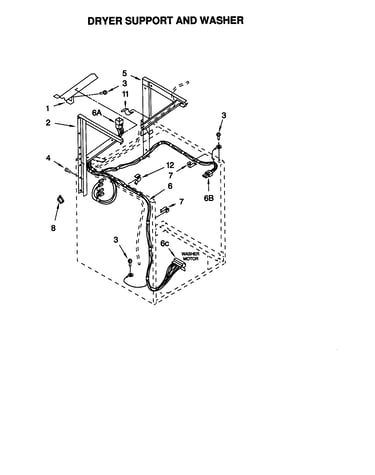Dryer support and washer