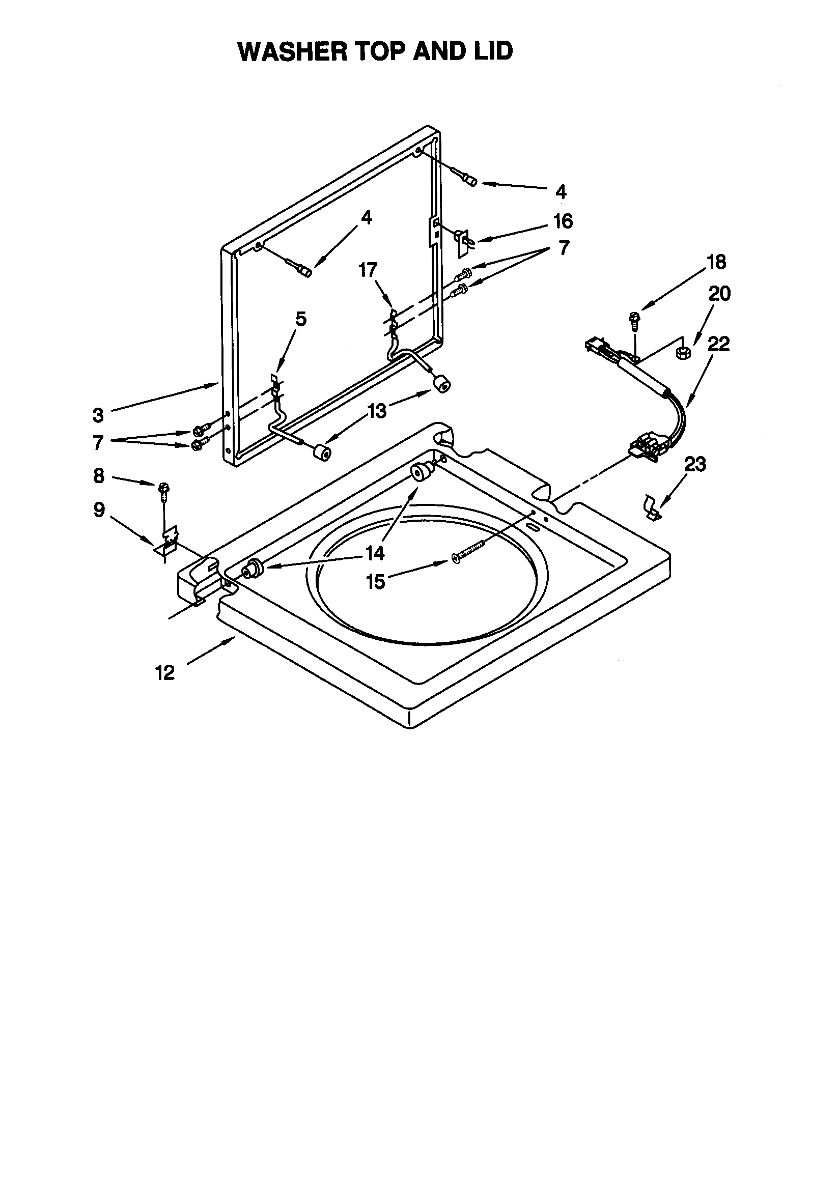 WASHER TOP AND LID