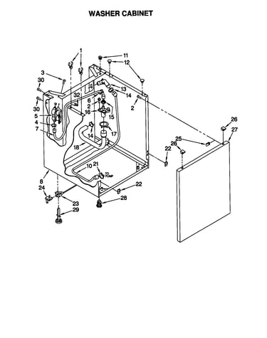 Washer cabinet