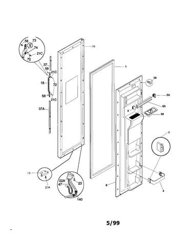 Freezer door