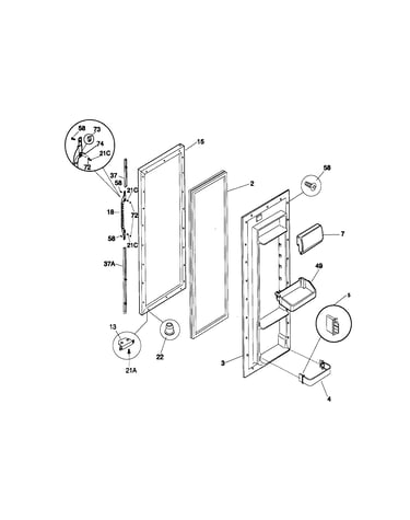 Refrigerator door