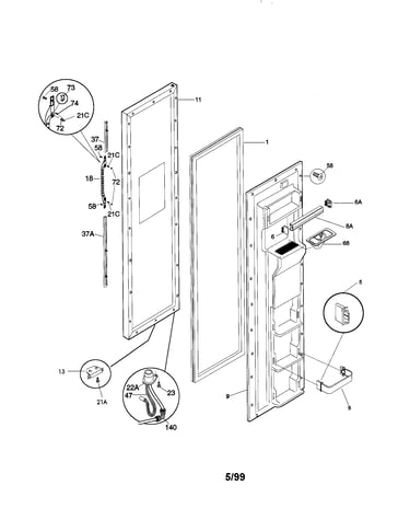 Freezer door