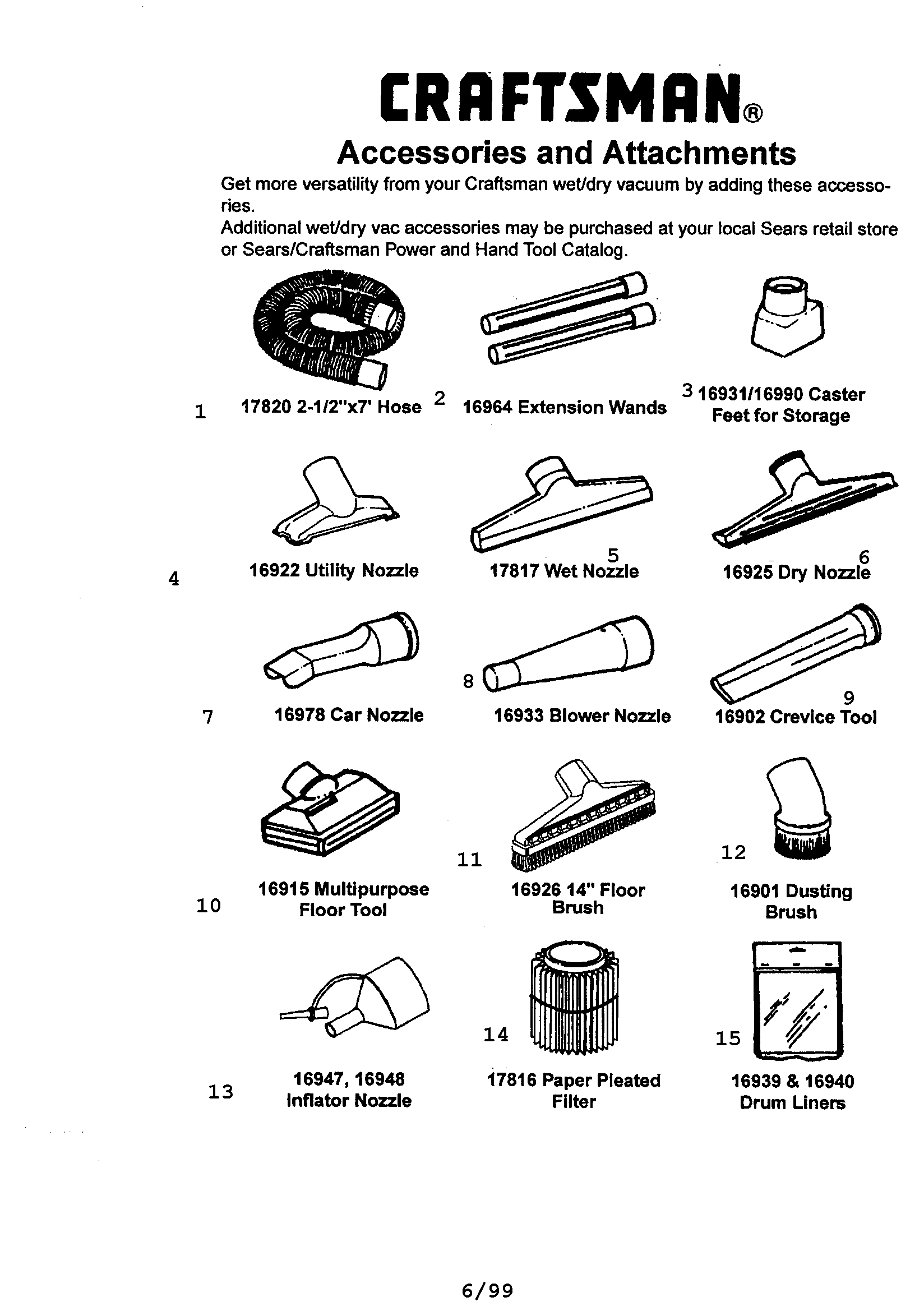 Accessories/attachments