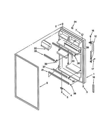Refrigerator door