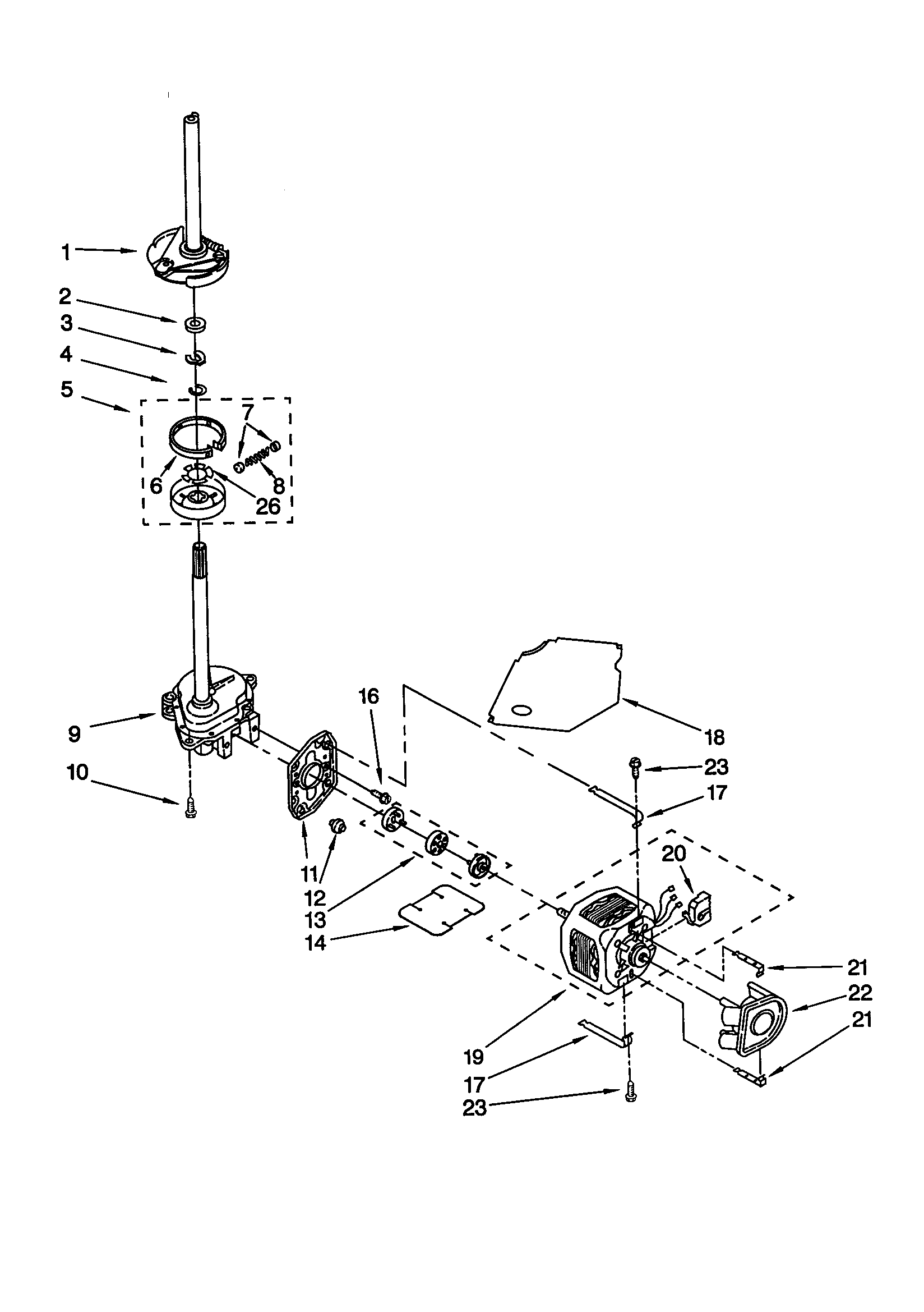 Brake/clutch/gearcase/motor/pump