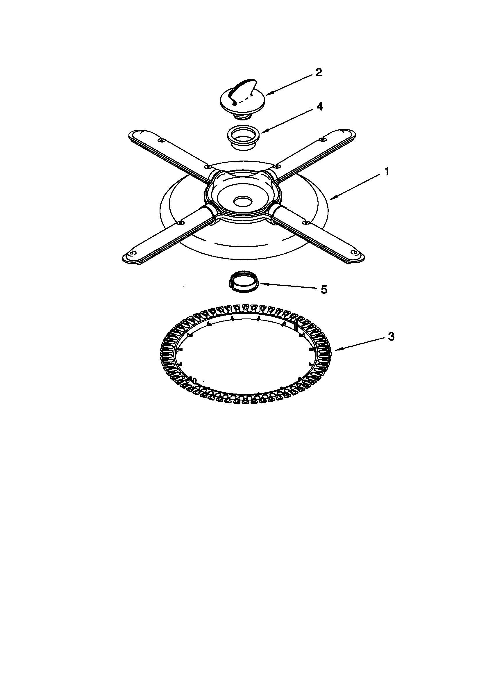 Lower washarm and strainer