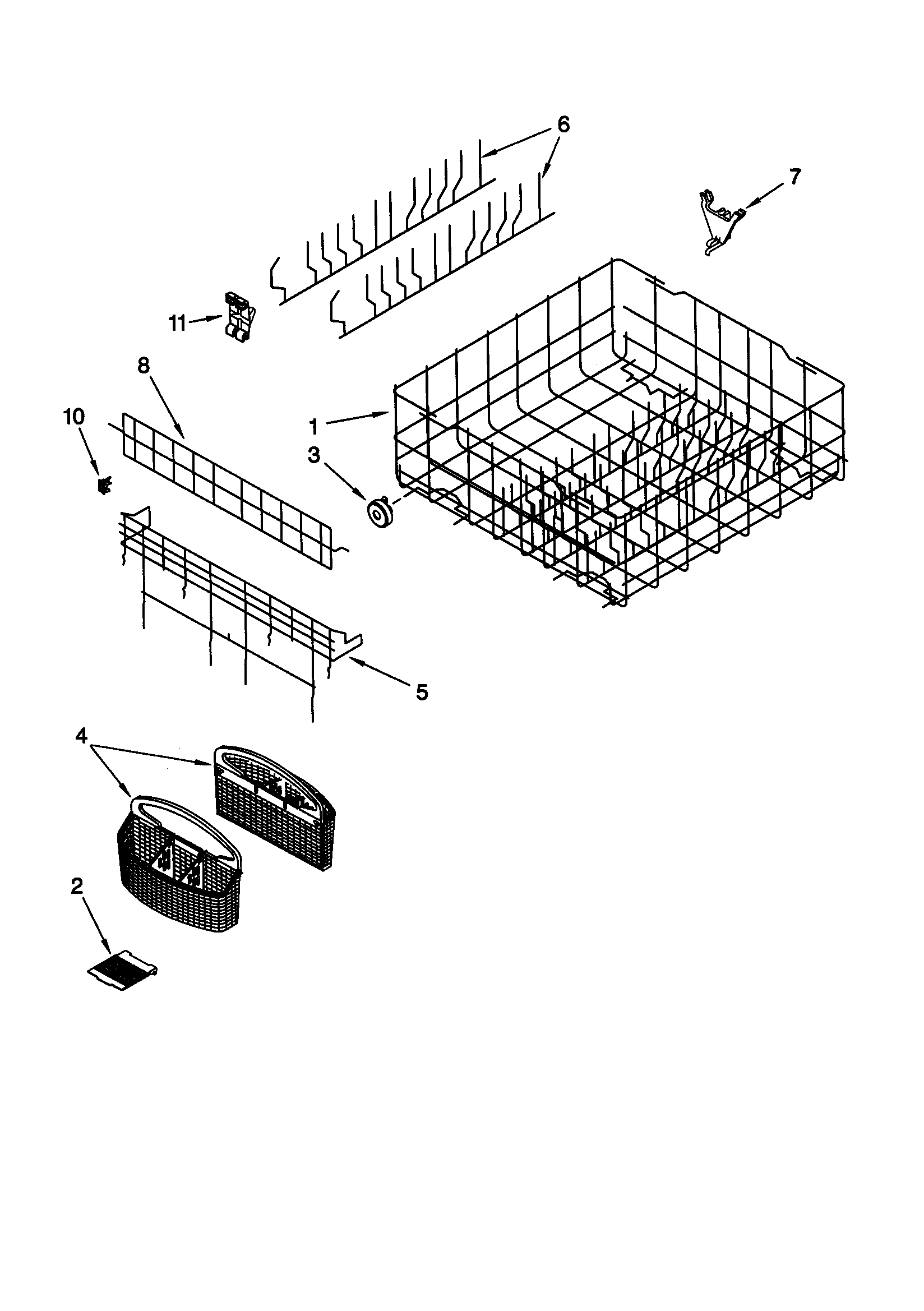 Lower rack parts