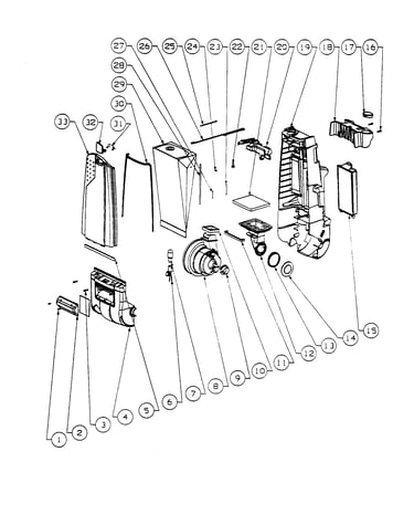 Motor and bag housing