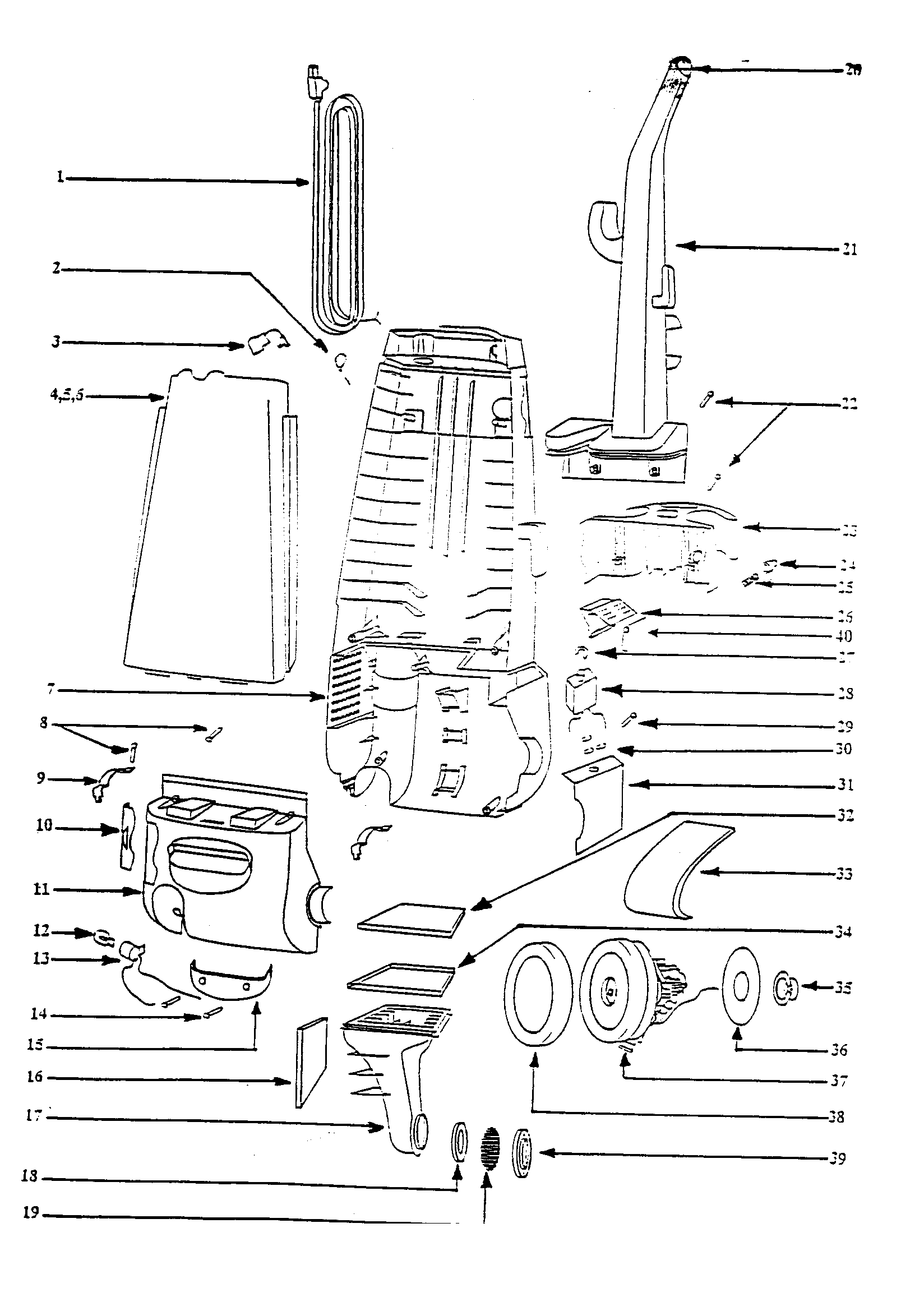 Handle and motor housing