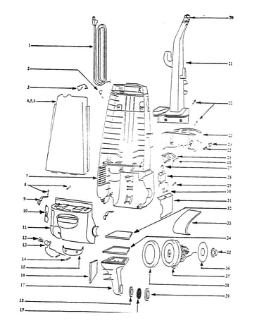 Handle and motor housing