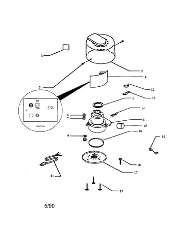 Hood and motor assembly