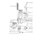 Eureka 4380AT-2 handle and motor housing diagram