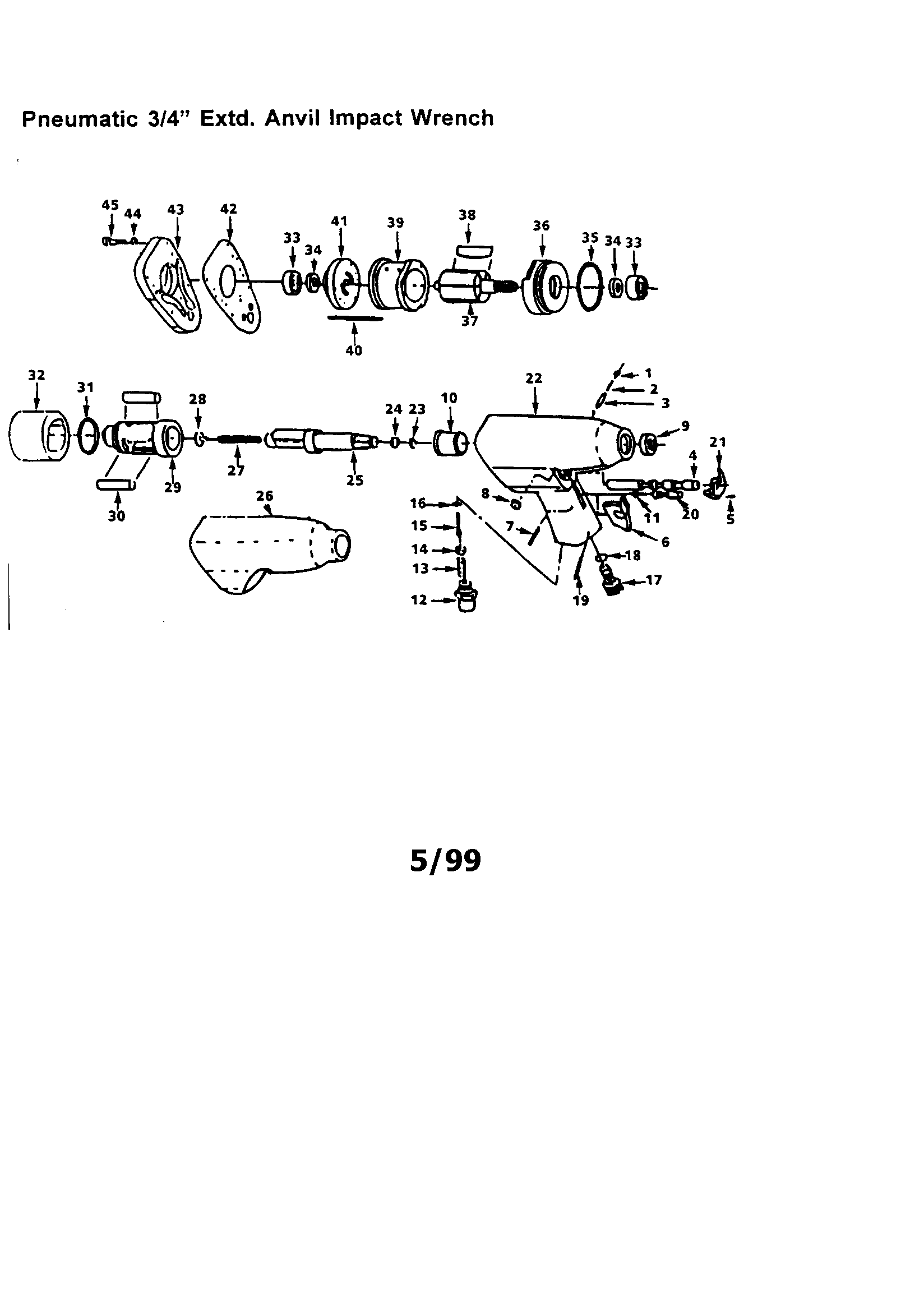 PNEUMATIC 3/4" EXTD. ANVIL