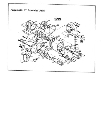 Pneumatic 1" extended anvil