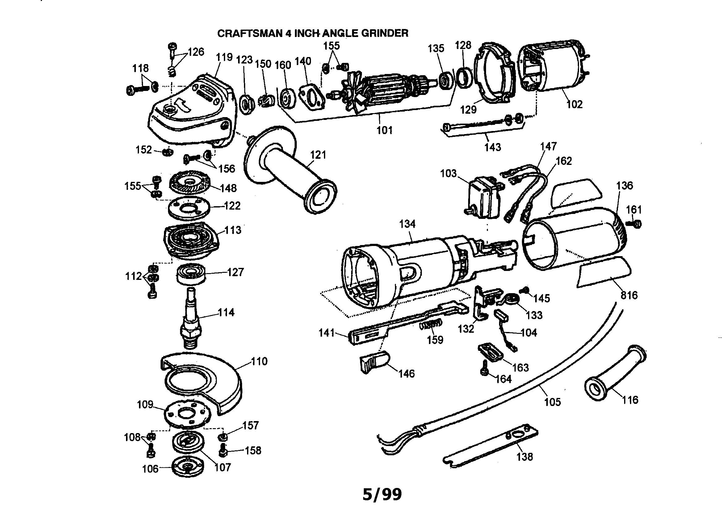 Craftsman 4" angle grinder