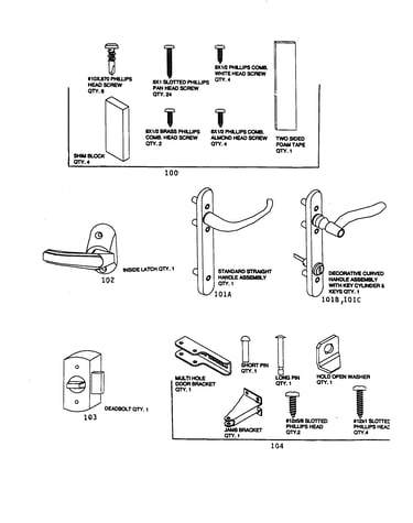 Handle/deadbolt assy.