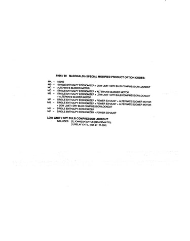 Product option codes