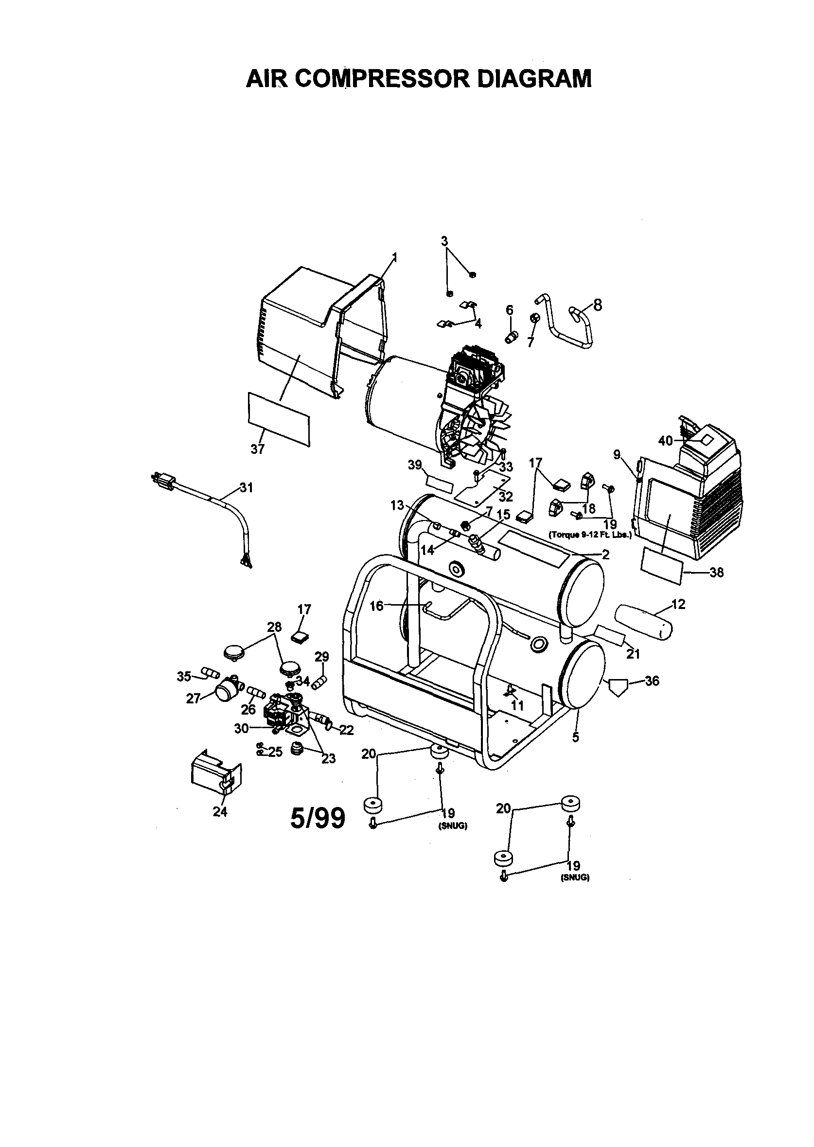 Air compressor diagram