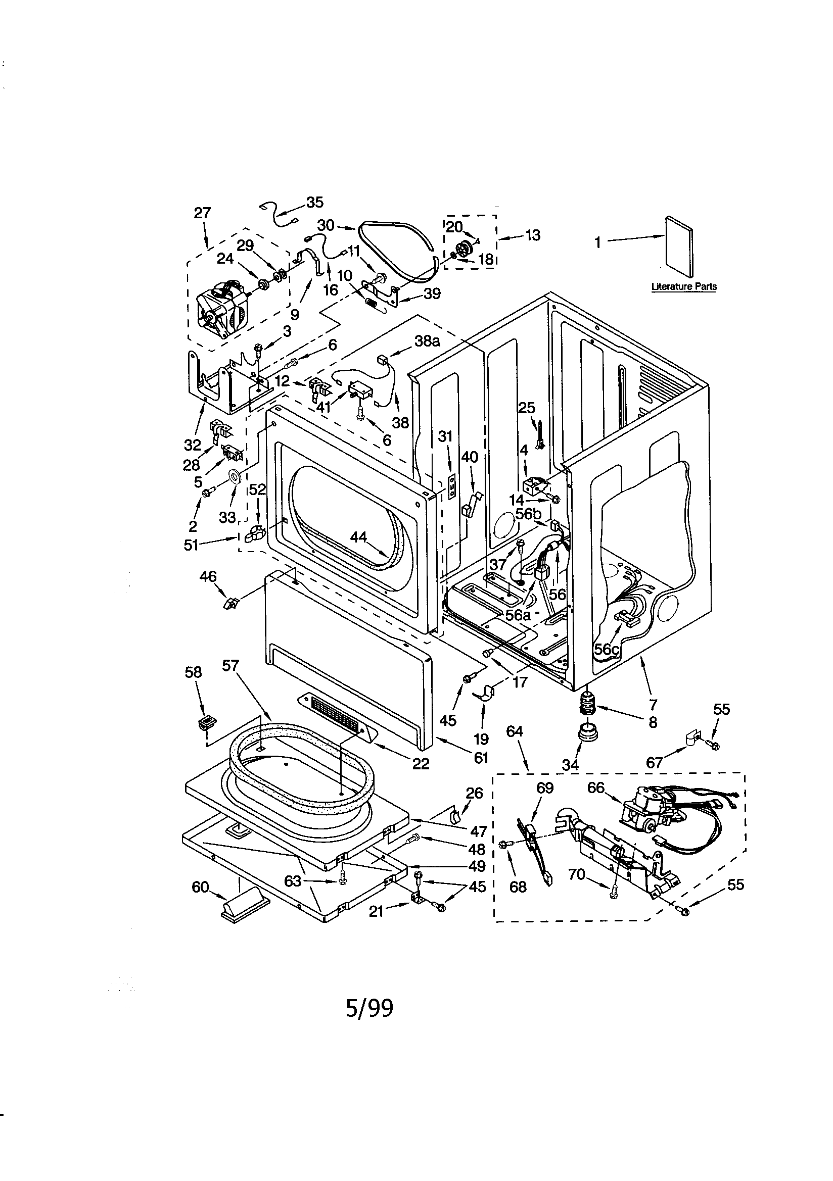 Lower cabinet/front panel