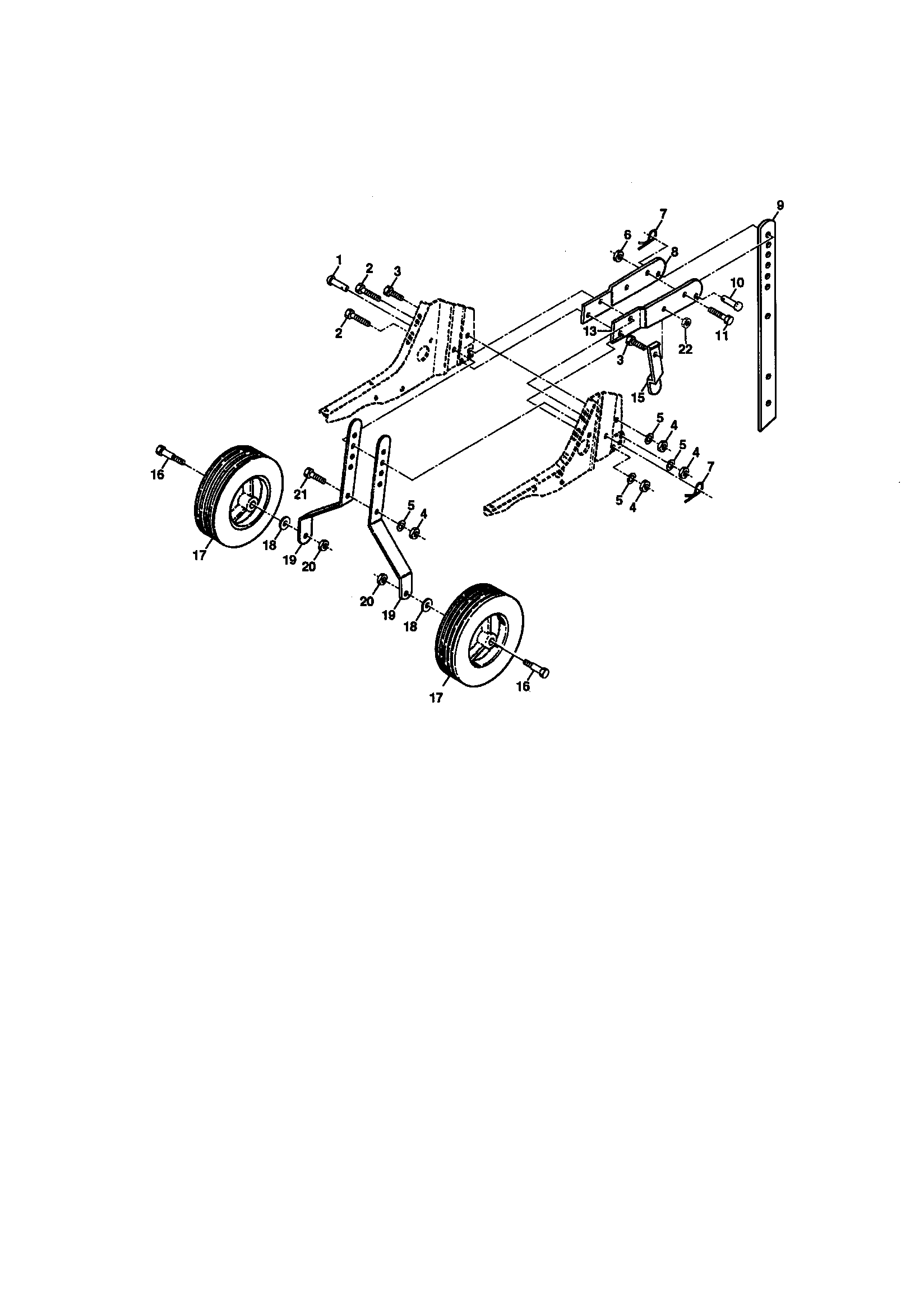 Wheel and depth stake assembly