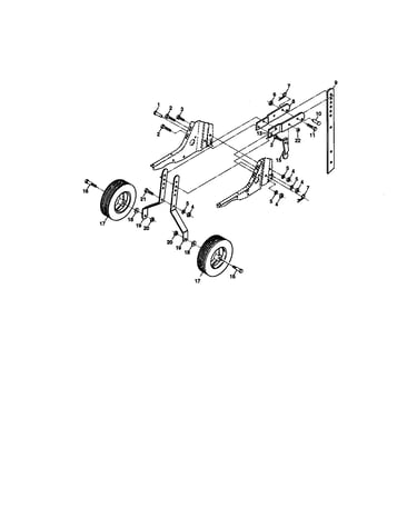 Wheel and depth stake assembly