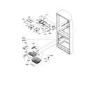 Kenmore 59679872990 crisper assembly/freezer feature diagram