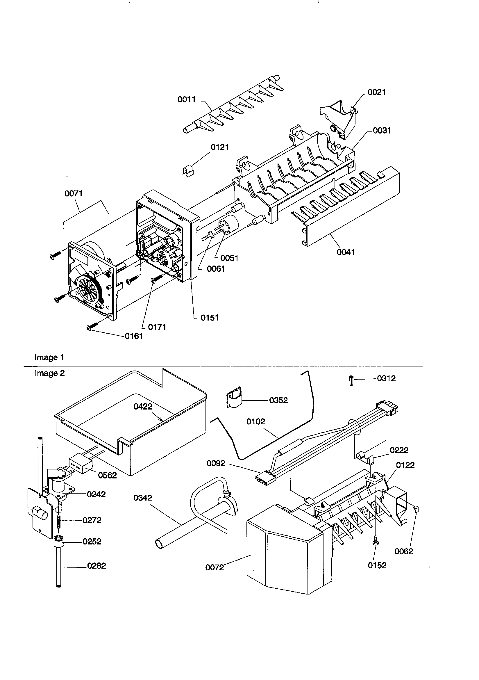 ICE MAKER ASSEMBLY AND PARTS